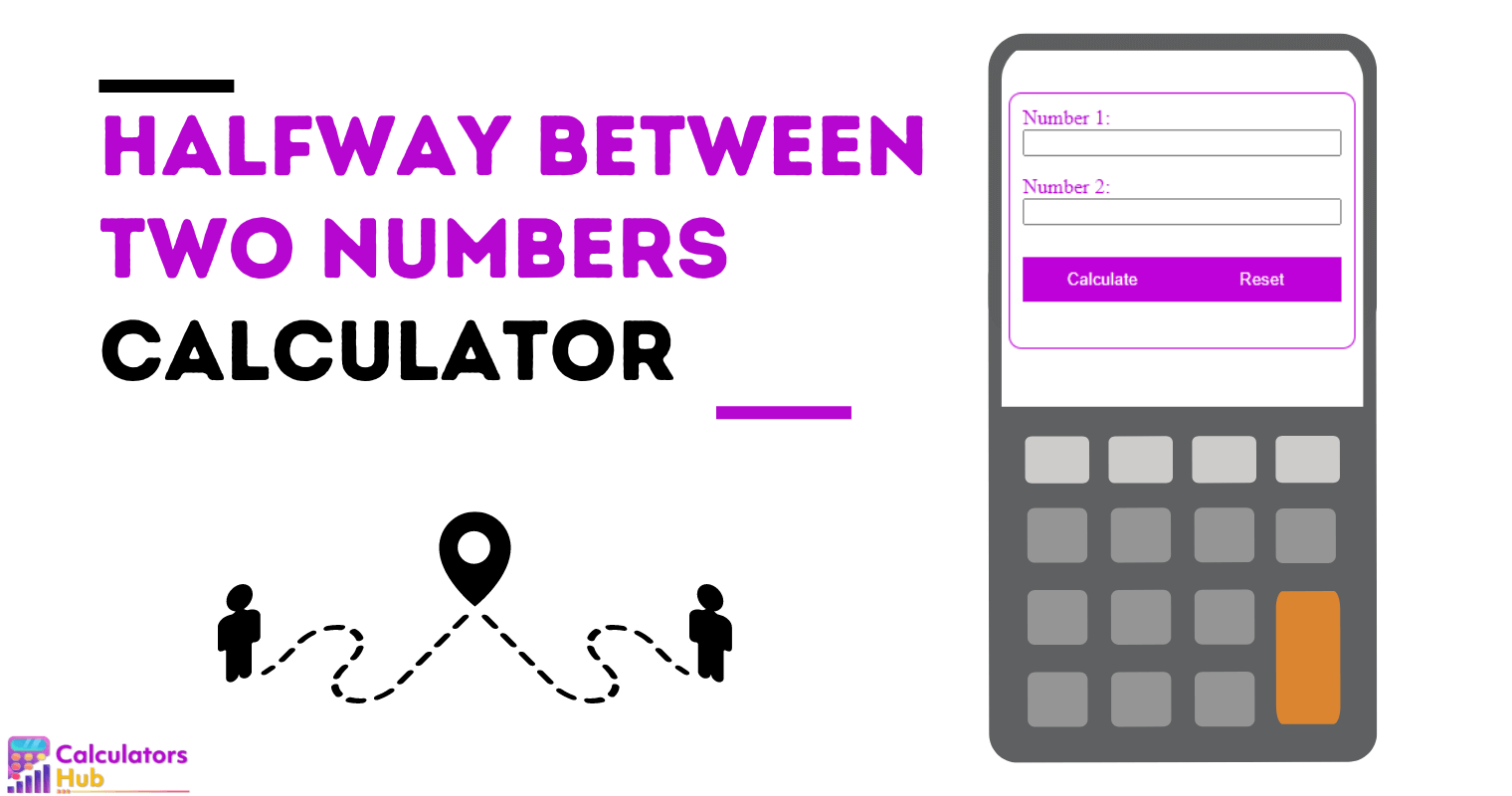 Halfway Between Two Numbers Calculator