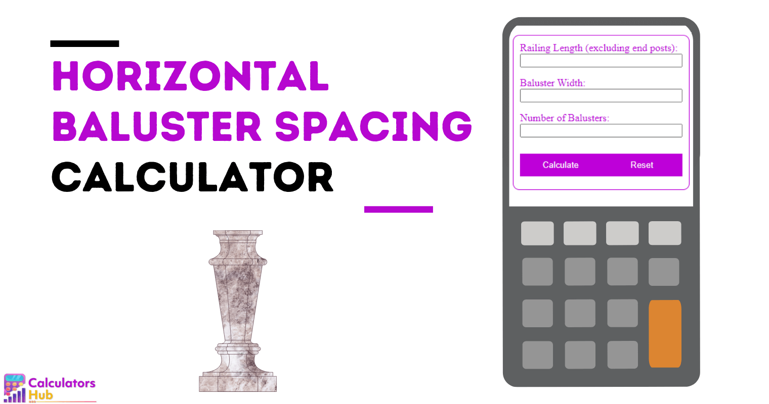 Horizontal Baluster Spacing Calculator