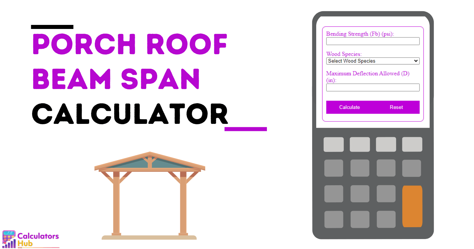 Porch Roof Beam Span Calculator