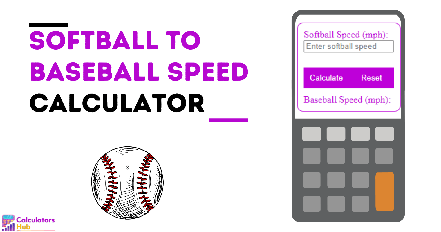Calculadora de velocidad de softbol a béisbol