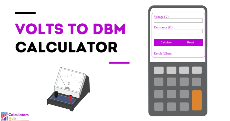 Volts to dBm Calculator
