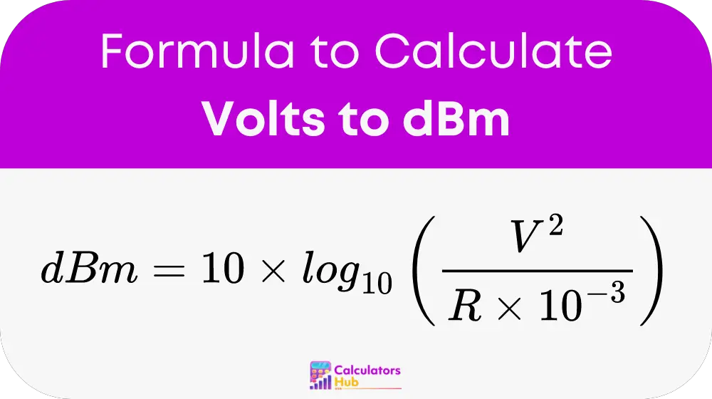 Volts to dBm Calculator Online