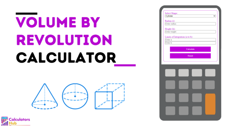 Volume by Revolution Calculator