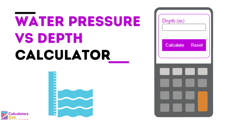Water Pressure vs Depth Calculator