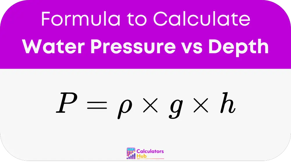 Water Pressure vs Depth Calculator Online