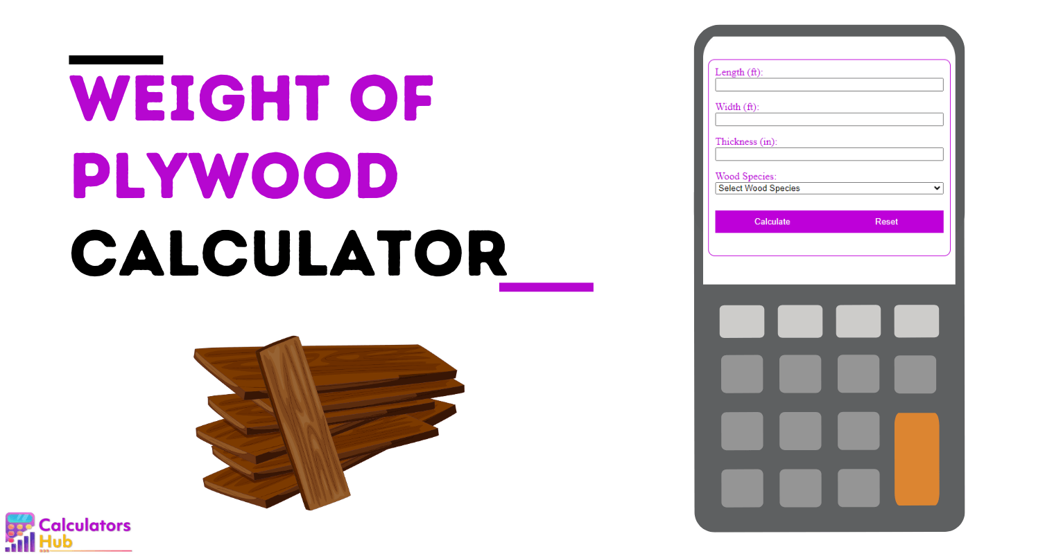 Weight of Plywood Calculator
