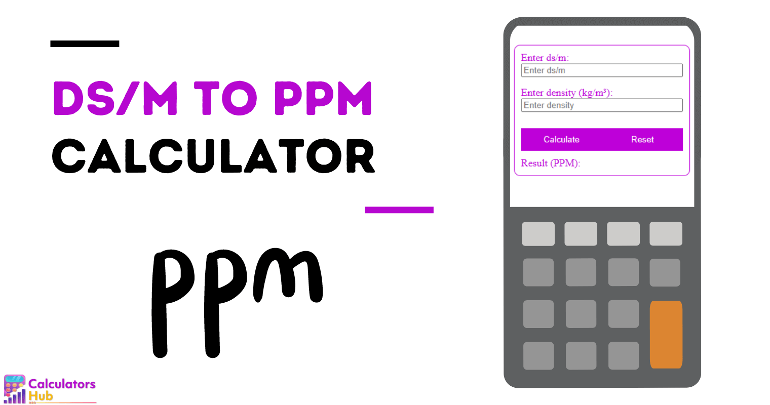 Calculadora de ds/m para PPM