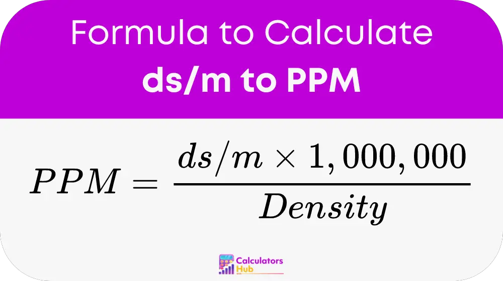 ds/m to PPM