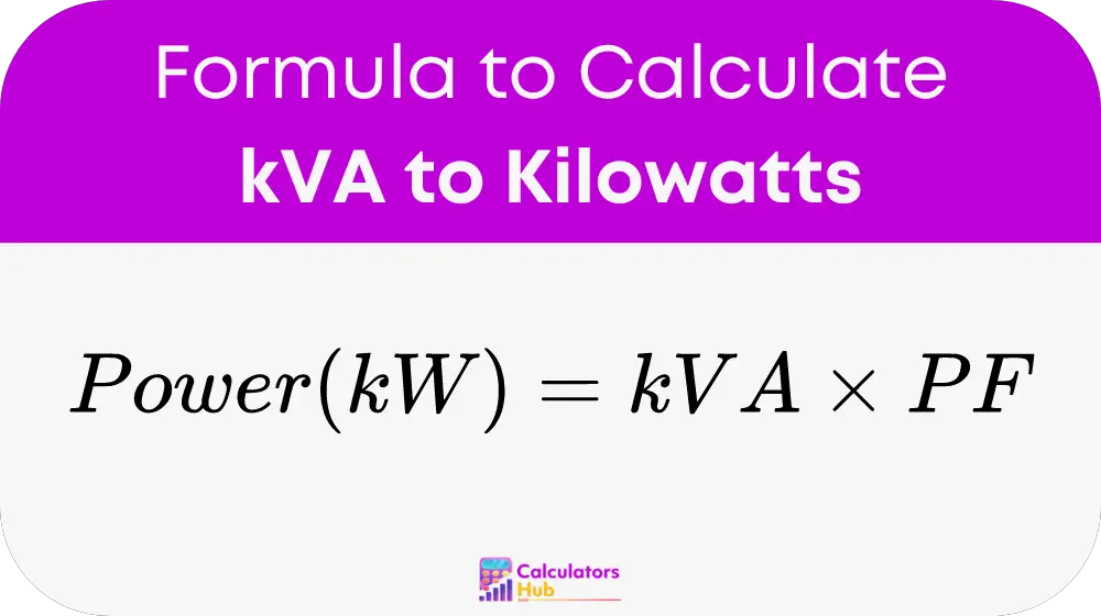 kVA to Kilowatts Calculator Online