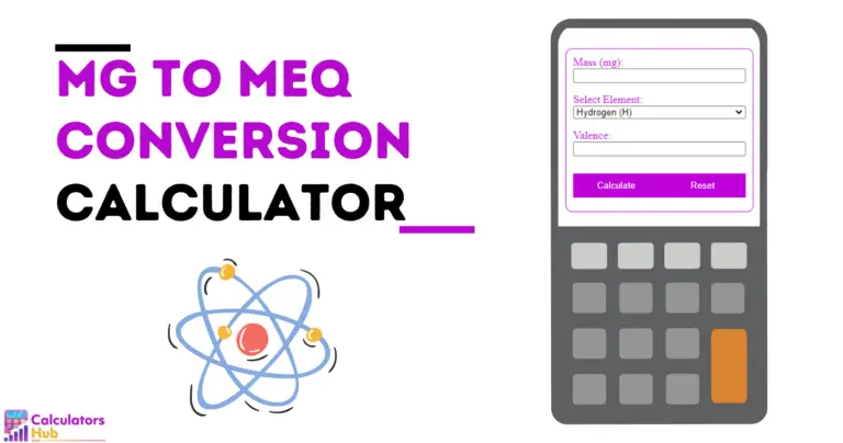 mg to mEq Conversion Calculator