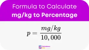 mg/kg to Percentage Calculator Online