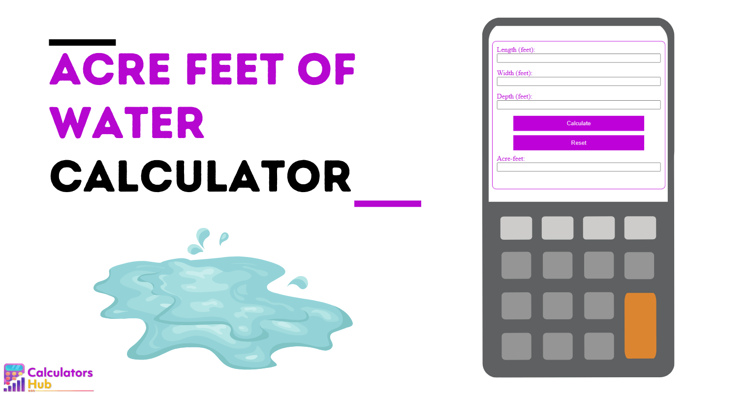 Acre Feet of Water Calculator
