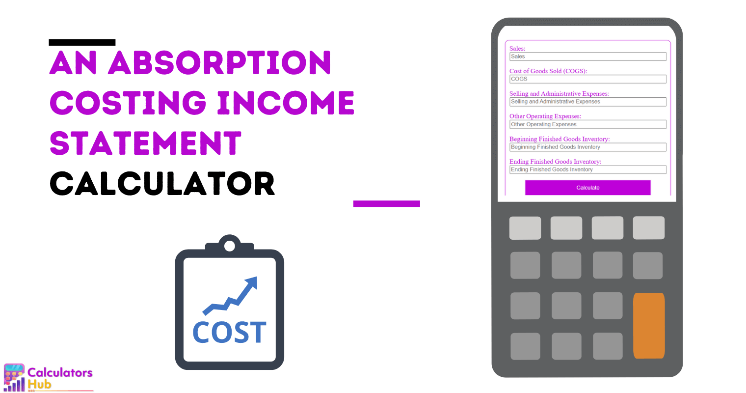 An Absorption Costing Income Statement Calculator