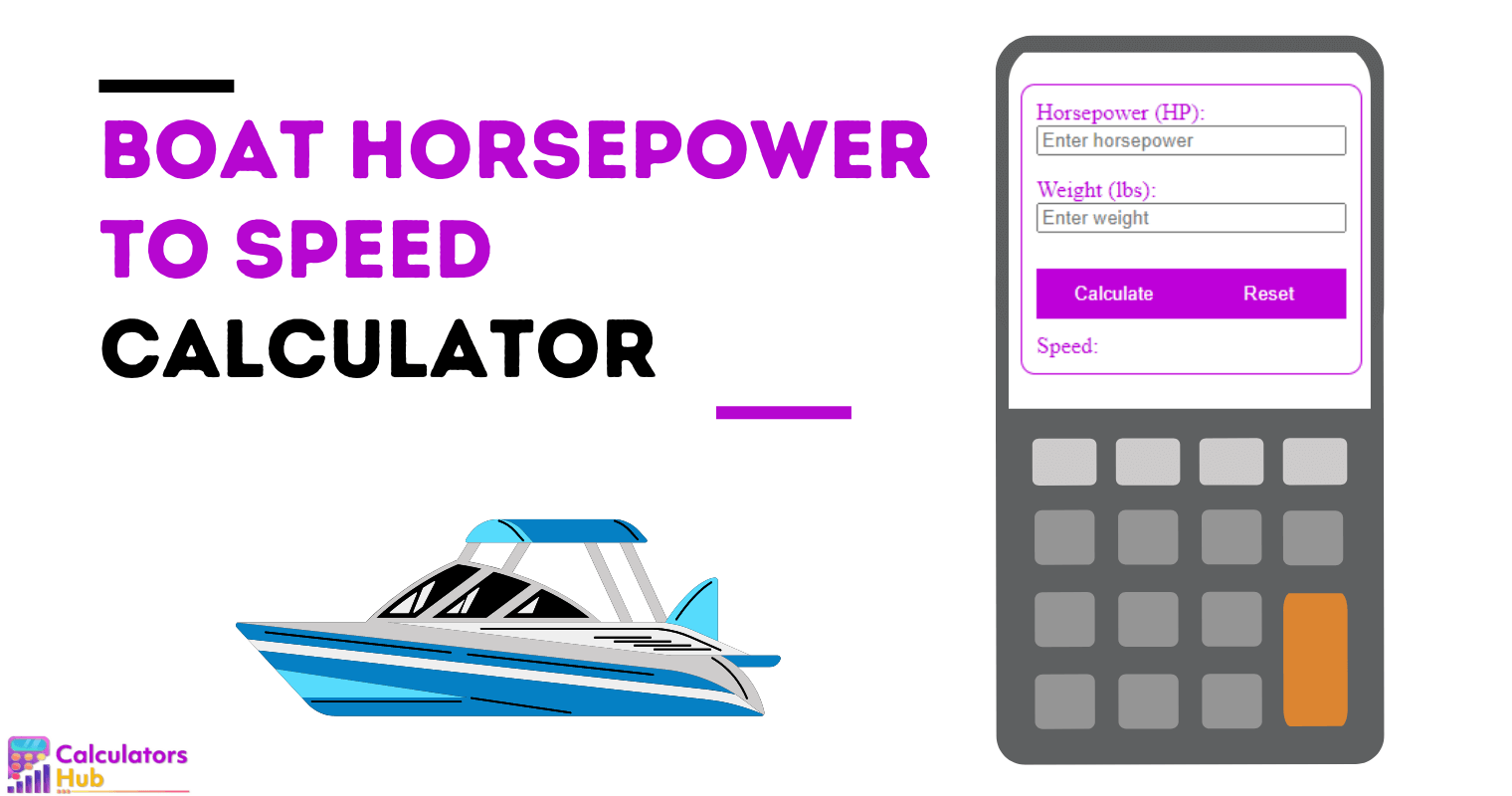 Boat Horsepower to Speed Calculator