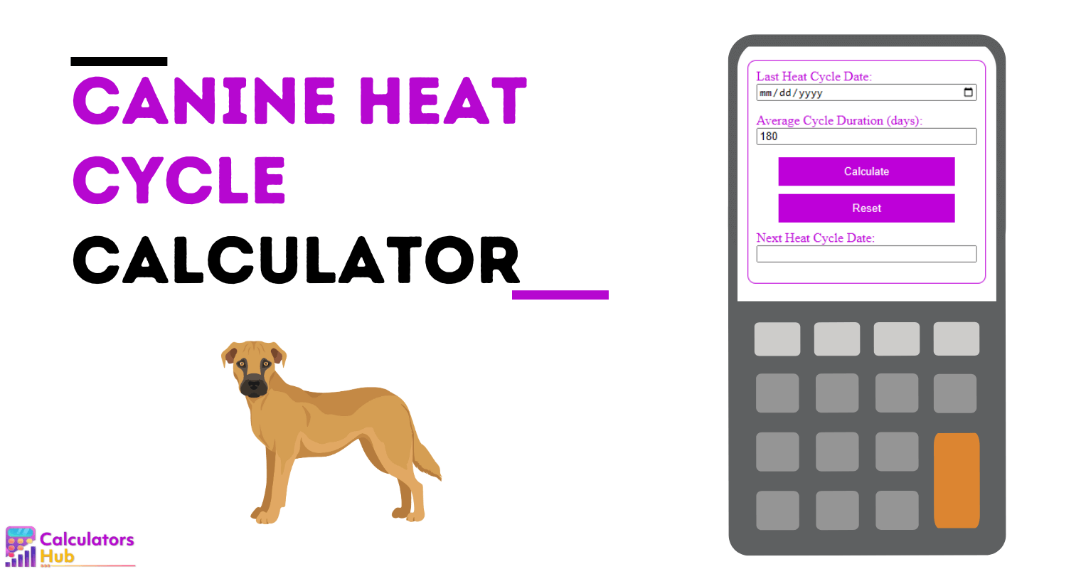 Calculadora do ciclo térmico canino