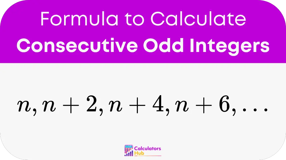 Consecutive Odd Integers Calculator Online