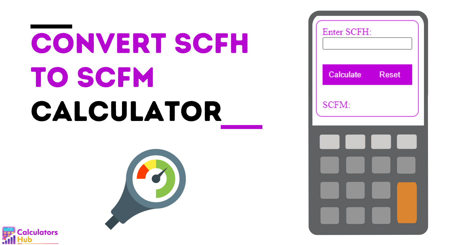 Calculadora Converter SCFH em SCFM