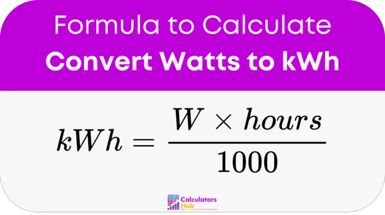 Convert Watts to kWh Calculator Online