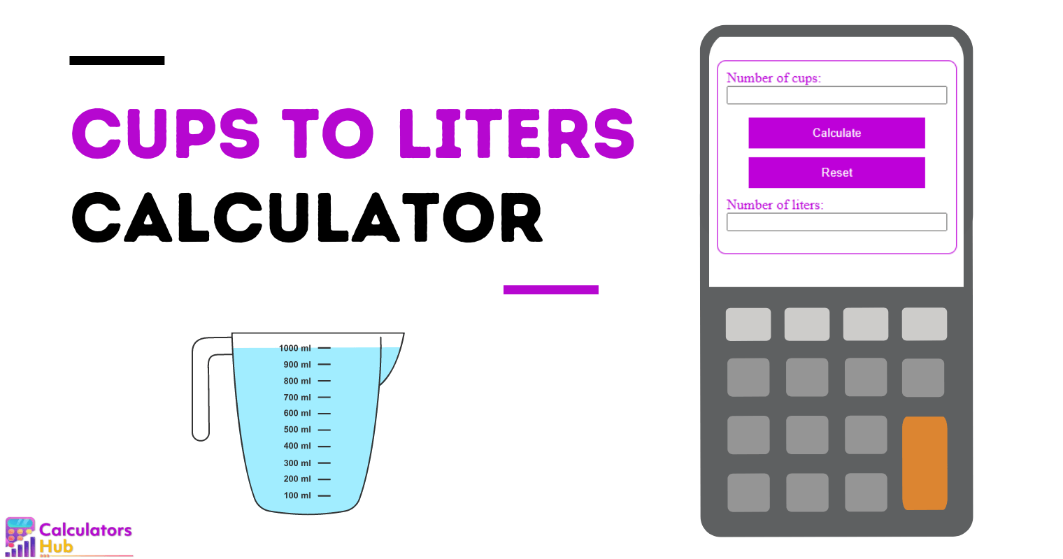 Cups to Liters Calculator