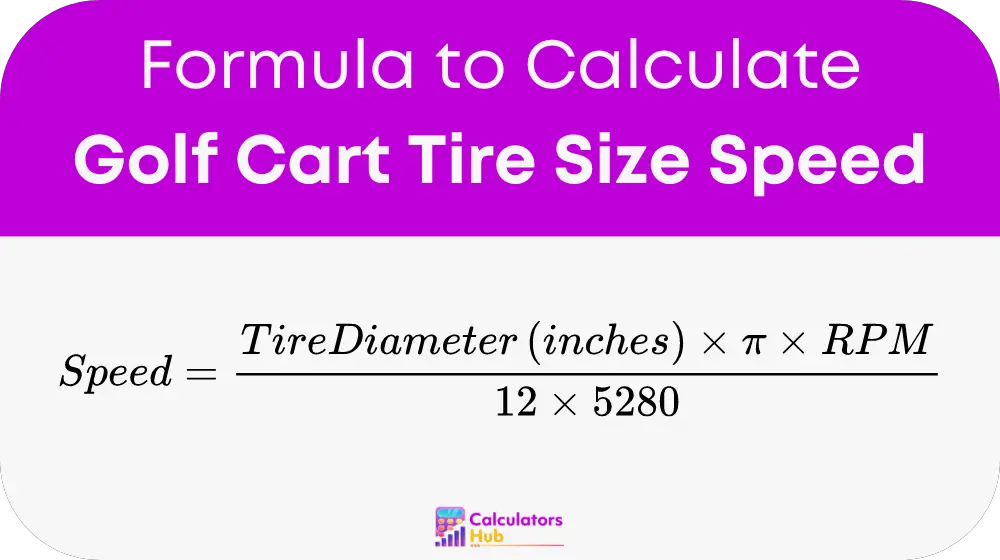 Golf Cart Tire Size Speed Calculator Online