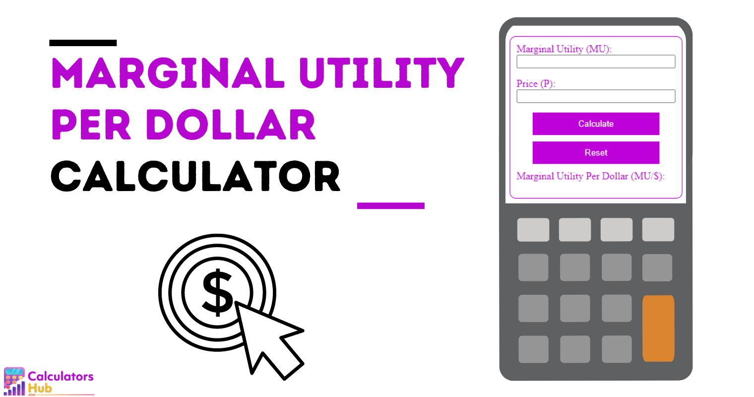 Marginal Utility Per Dollar Calculator