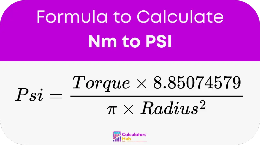 Nm para PSI