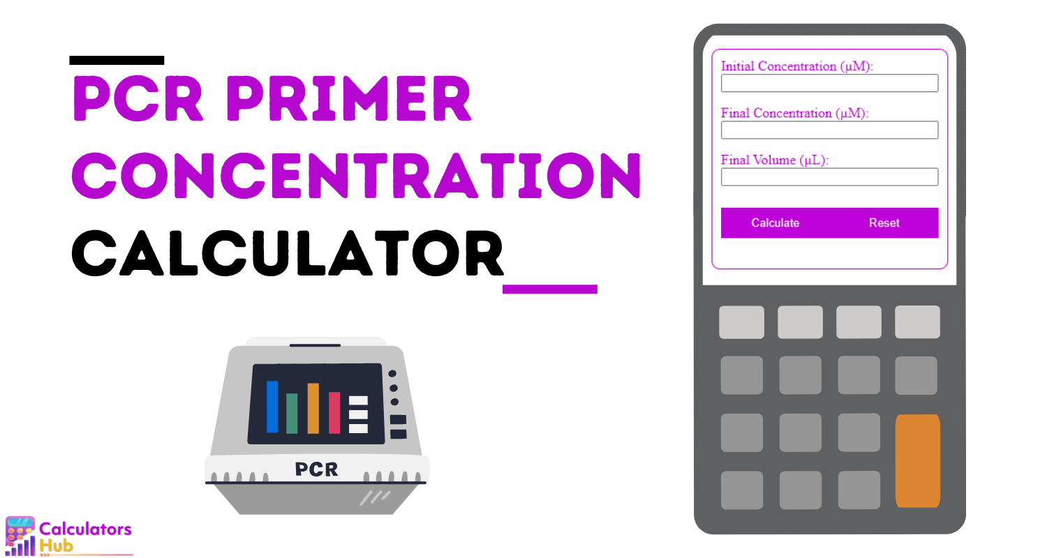 Calculadora de concentração de primer PCR