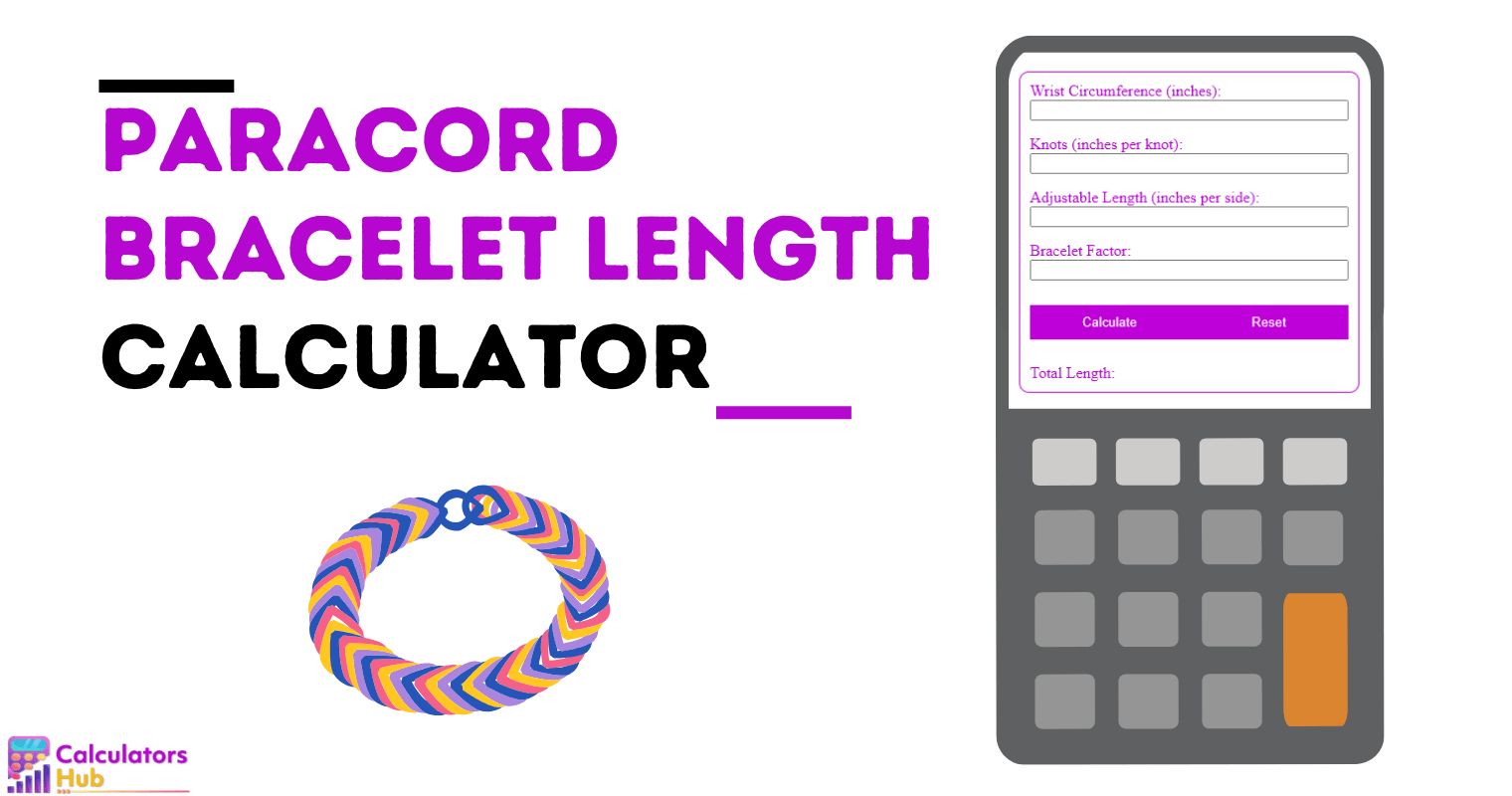 Paracord Bracelet Length Calculator