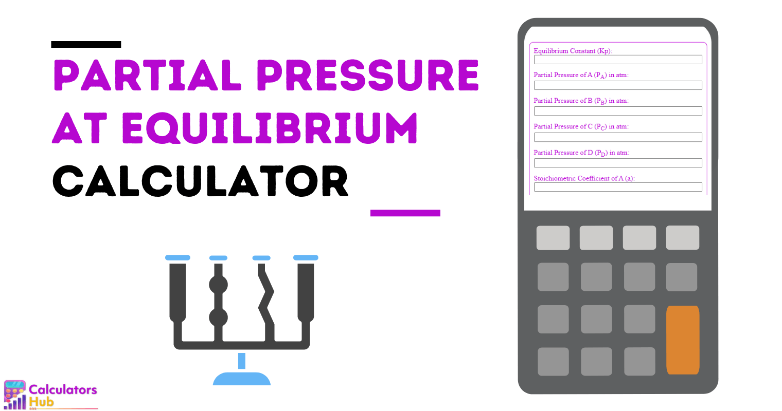 Partial Pressure at Equilibrium Calculator