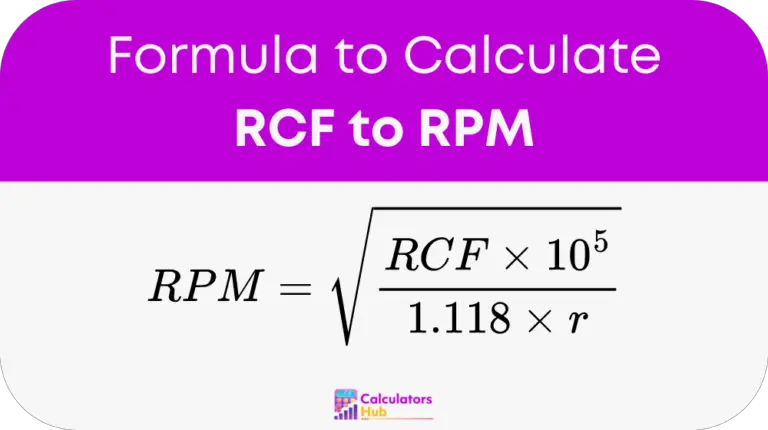 Rcf To Rpm Calculator Online