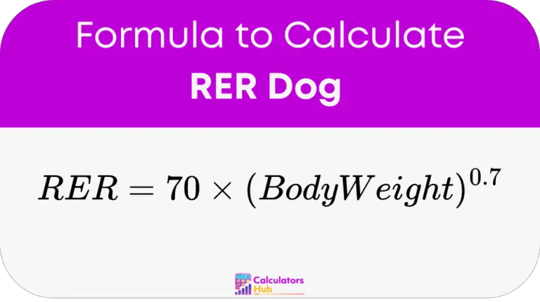 RER Dog Calculator Online