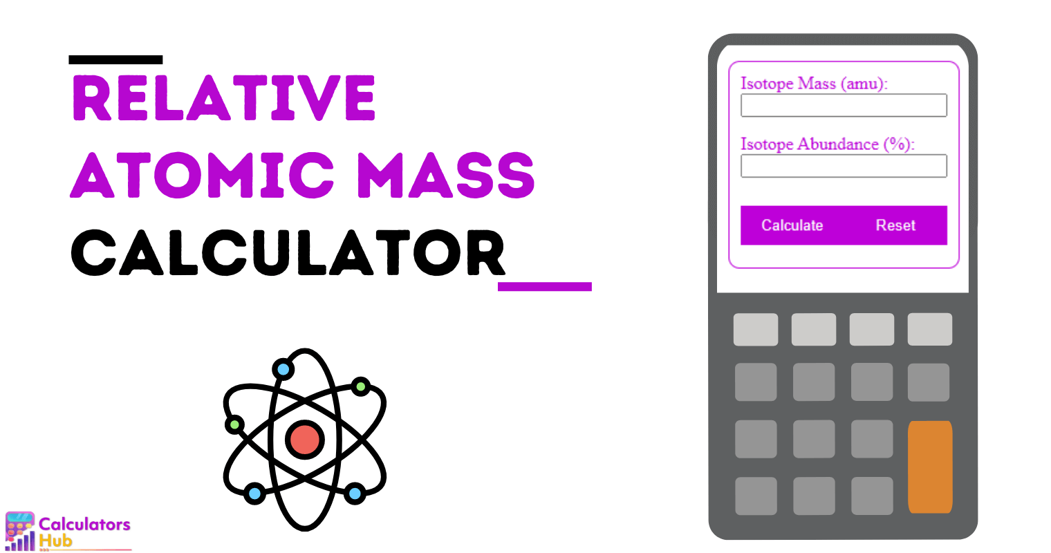 Calculadora de massa atômica relativa