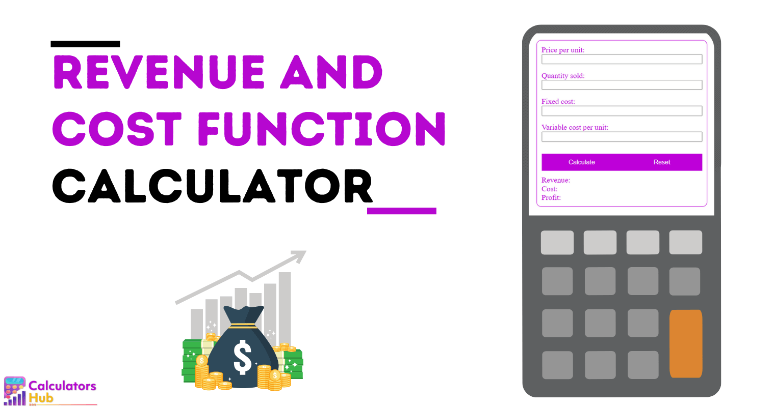 Revenue and Cost Function Calculator