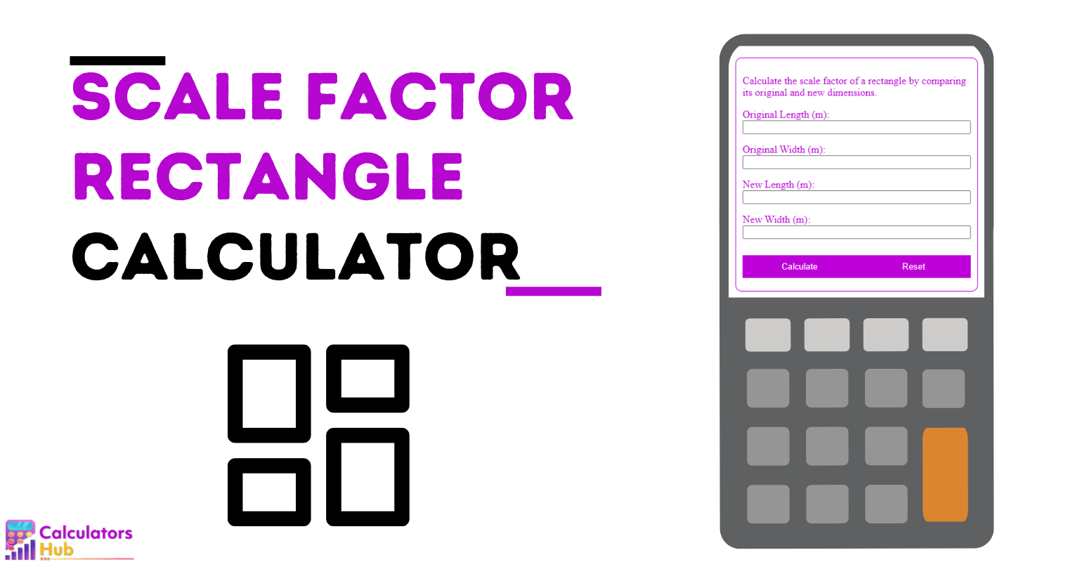 Retângulo da calculadora do fator de escala