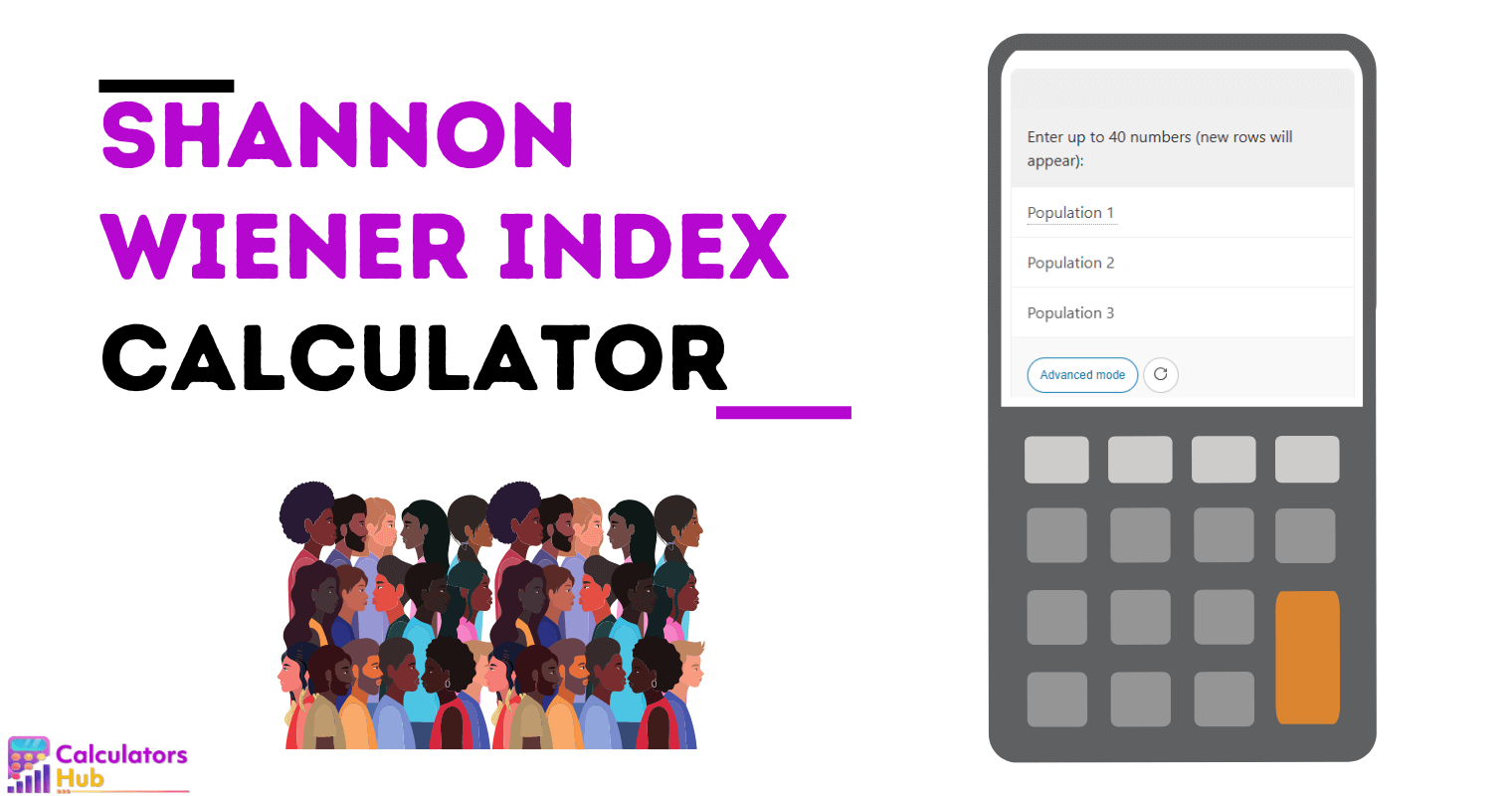 Calculadora del índice de Shannon Wiener
