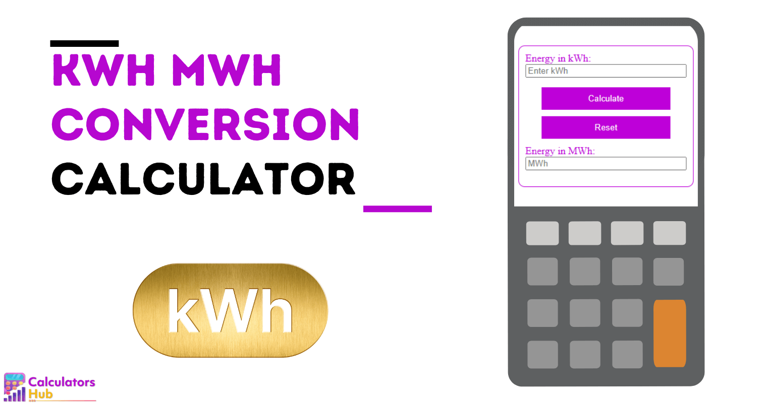 kWh MWh Conversion Calculator