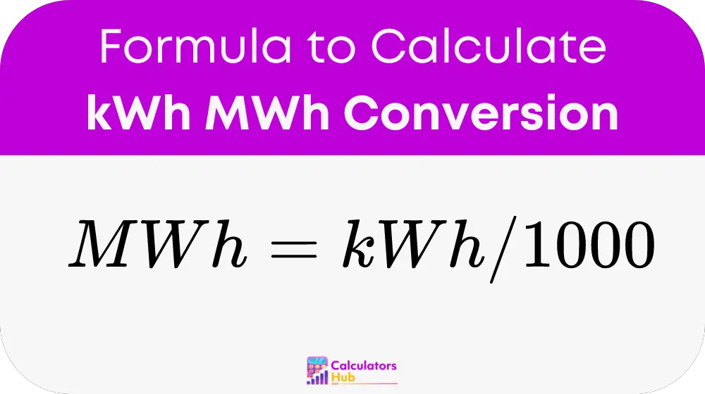 kWh 兆瓦时转换