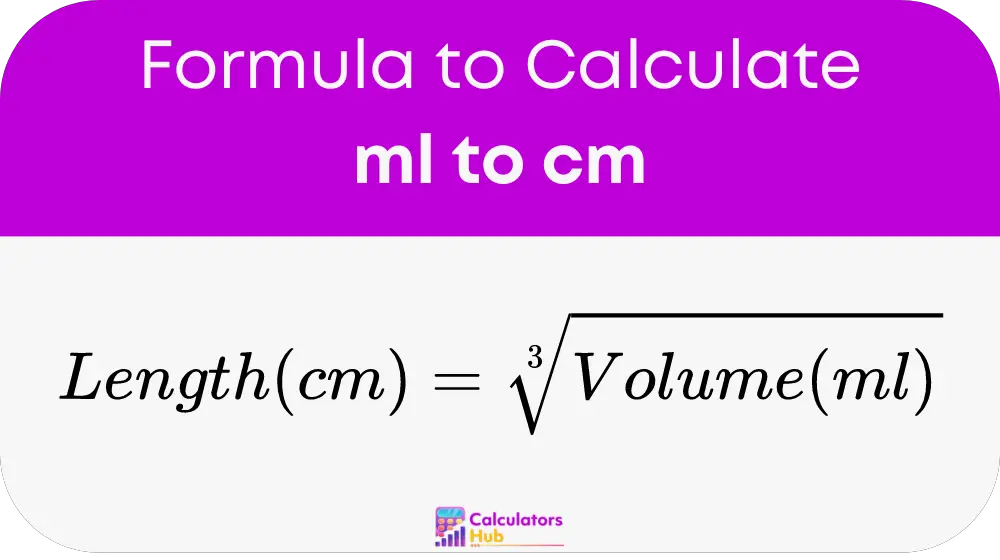 ml to cm Calculator Online