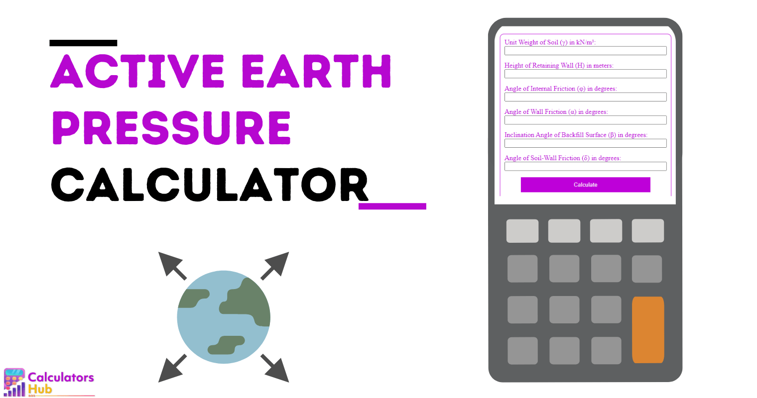 Active Earth Pressure Calculator