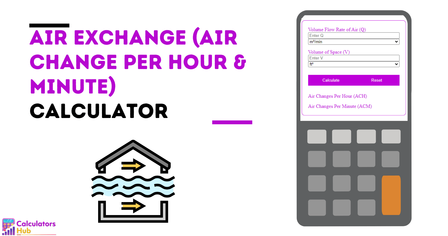 Air Exchange Calculator (Air Change Per Hour & Minute)