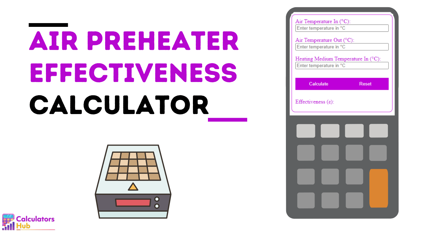 Air Preheater Effectiveness Calculator