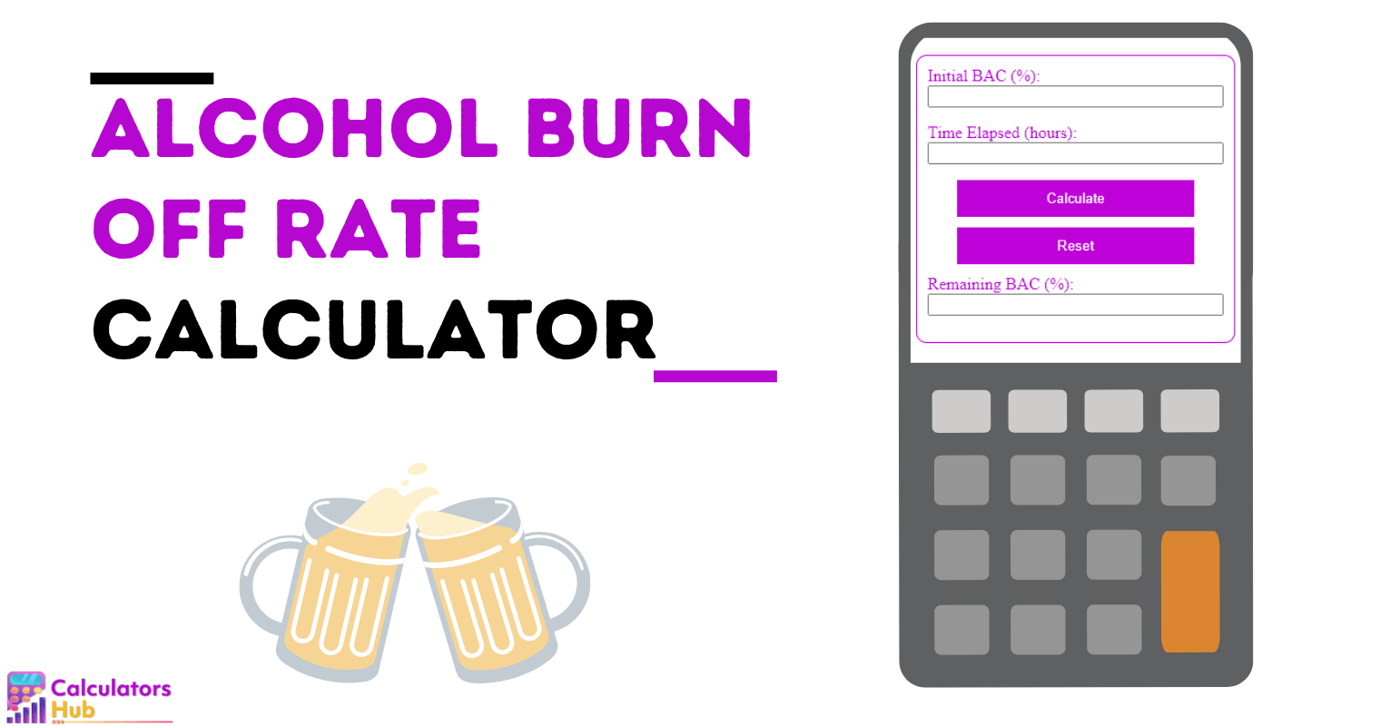 Alcohol Burn Off Rate Calculator