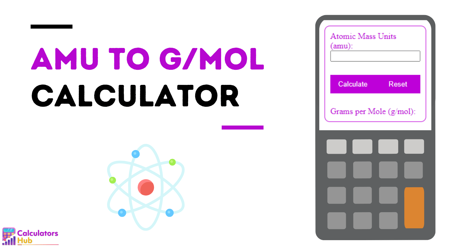 Amu To G/Mol Calculator