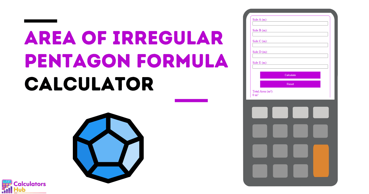 Area of Irregular Pentagon Formula Calculator
