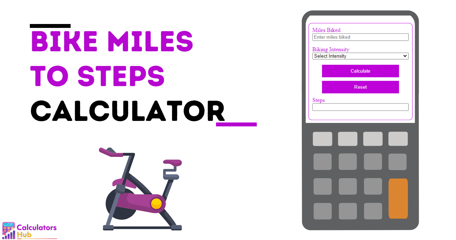 Bike Miles to Steps Calculator Online