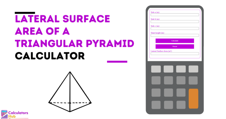 Calculadora de área de superfície lateral de uma pirâmide triangular