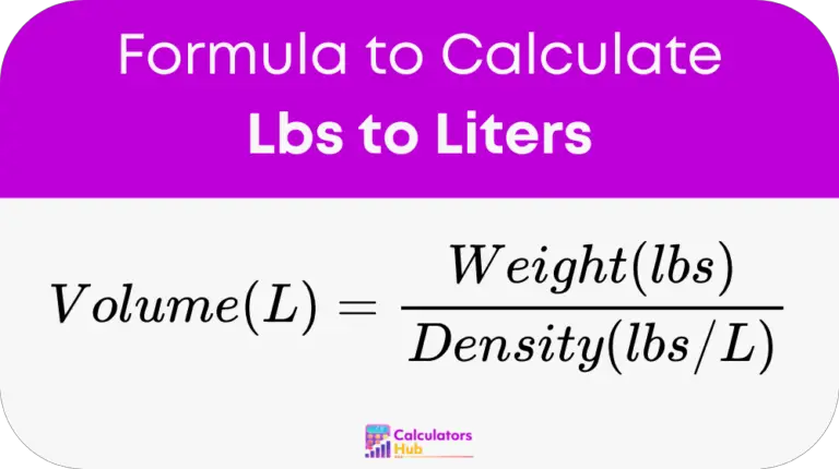 Lbs to Liters Calculator Online