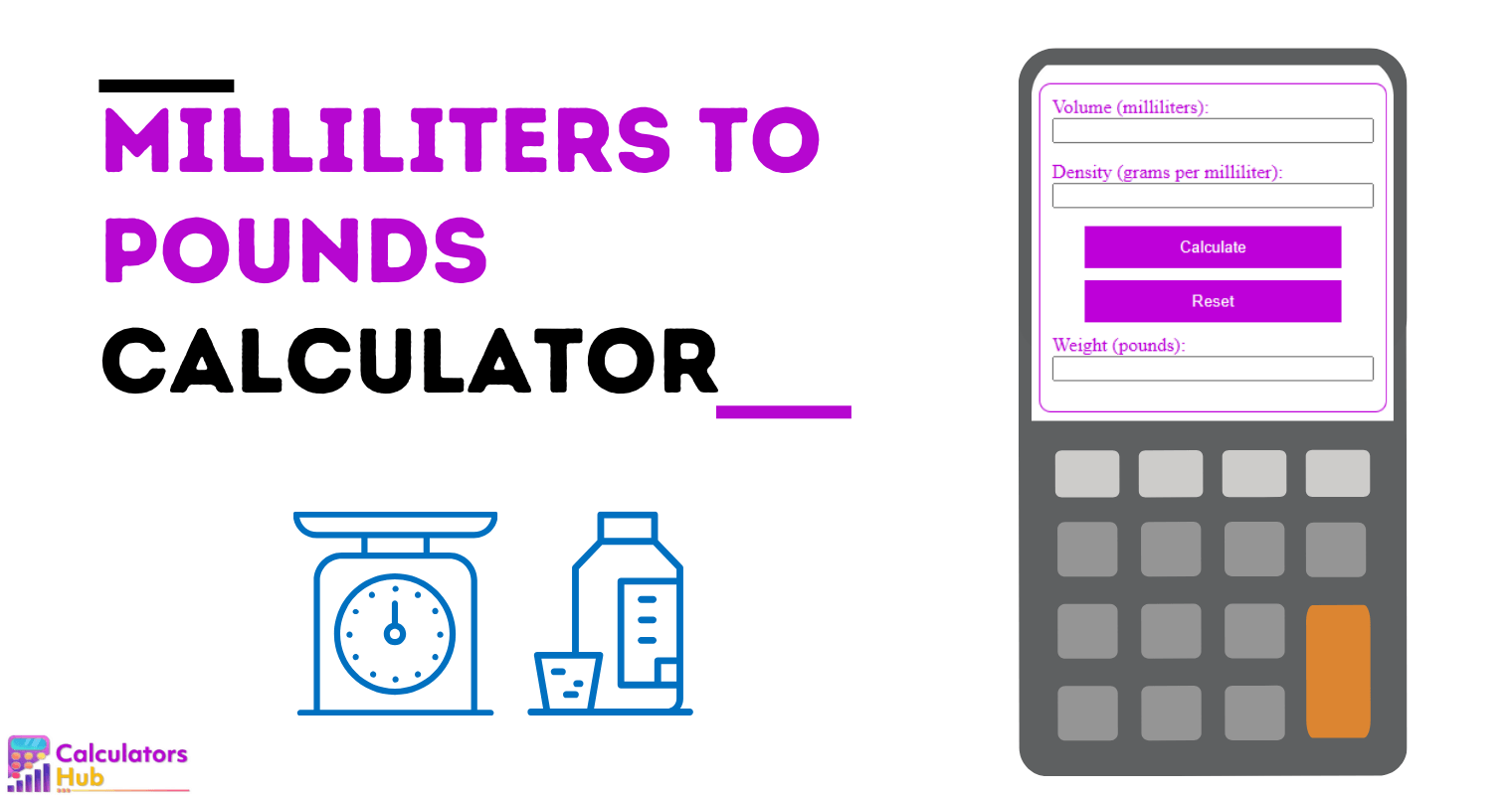 Milliliters to Pounds Calculator