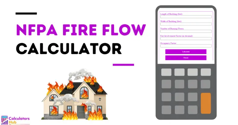 Calculadora de fluxo de incêndio da NFPA