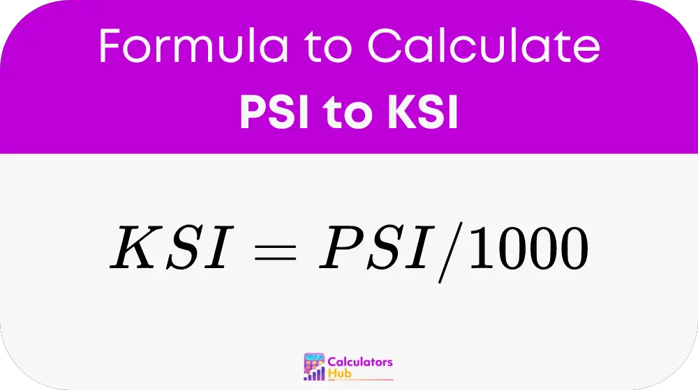 Calculadora de PSI a KSI en línea